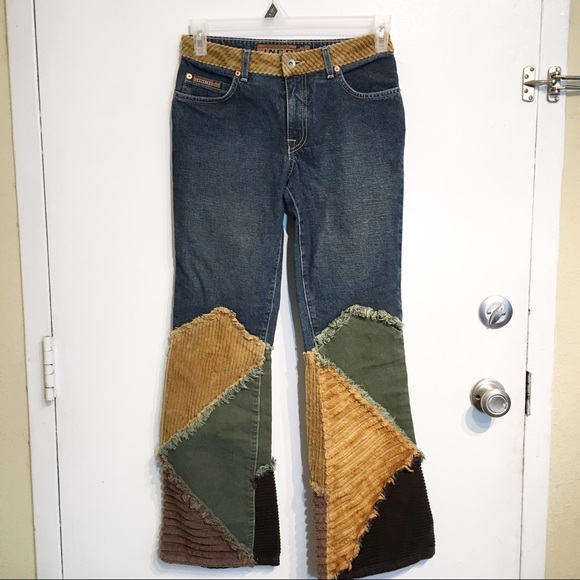 Vintage Denim - Vintage JNCO Parchwork Boho Wide Leg Jeans
